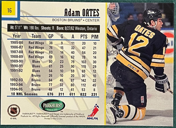Adam Oates Autographed 1995-96 Parkhurst Card