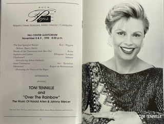 Toni Tennille Autographed Boca Pop's Celebrity Program (JSA)