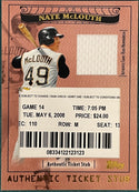 Nate McLouth 2009 Topps Authentic Ticket Stub Jersey Card #10/10