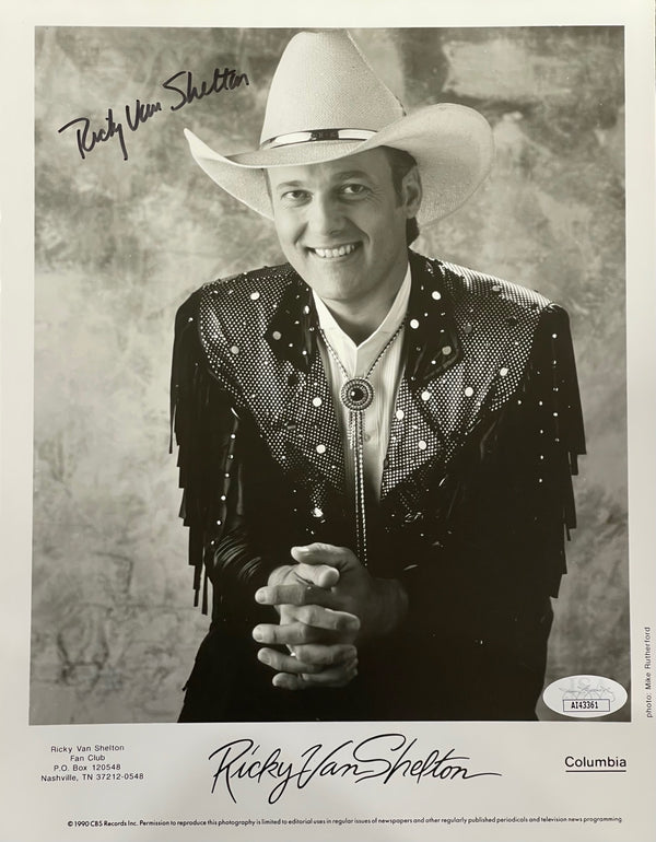 Ricky Van Shelton Autographed 8x10 Celebrity Photo (JSA)