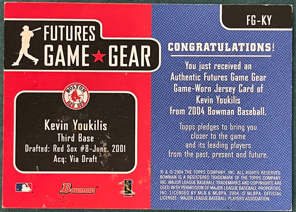 Kevin Youkilis 2004 Bowman Game Used Jersey Card
