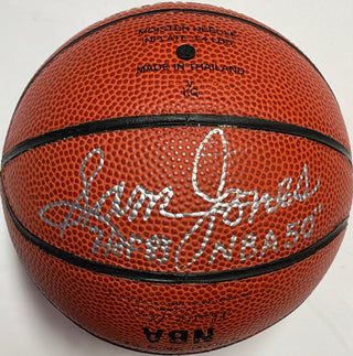 Sam Jones Autographed Spalding Mini Basketball