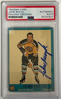 Johnny Bucyk Autographed 1962-63 Topps Card #11 (PSA)
