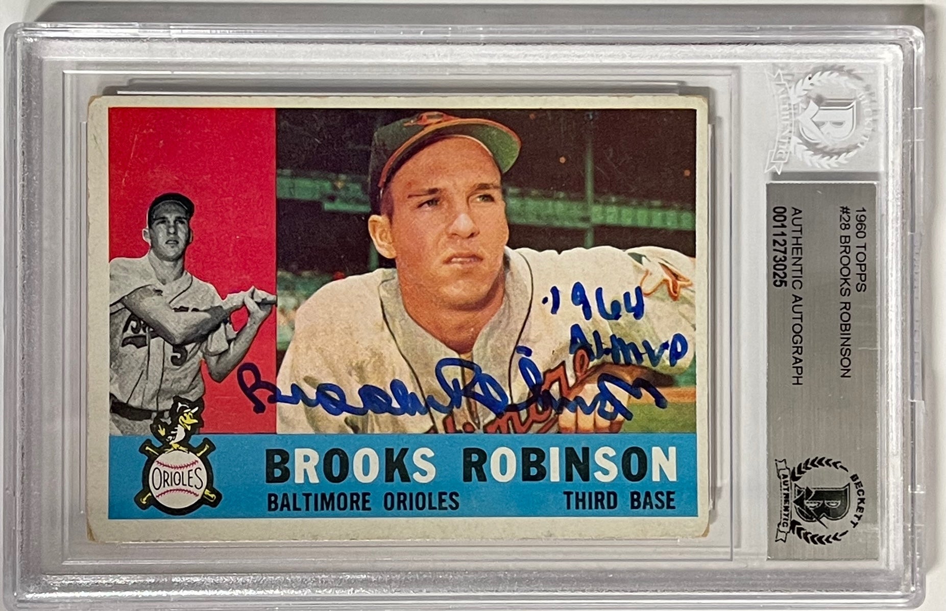 Brooks Robinson Autograph Baseball Orioles 1964 AL MVP Baltimore Orioles