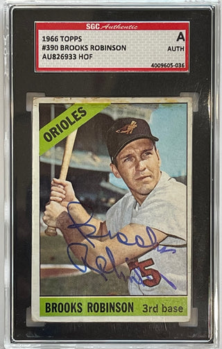 Brooks Robinson autographed 1966 Topps Card #390 (SGC)