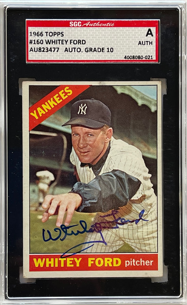 Whitey Ford autographed 1966 Topps Card #160 (SGC)