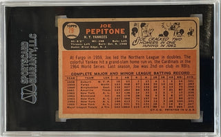 Joe Pepitone Autographed 1966 Topps Card #79 (SGC)