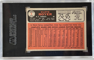 Clete Boyer Autographed 1966 Topps Card #9 (SGC)