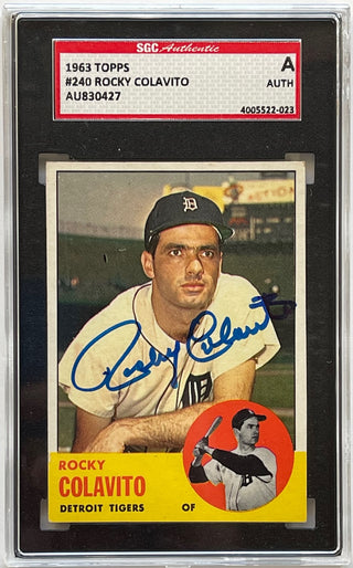 Rocky Colavito autographed 1963 Topps Card #240 (SGC)