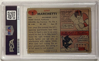 Gino Marchetti autographed 1957 Topps Card #5 (PSA)