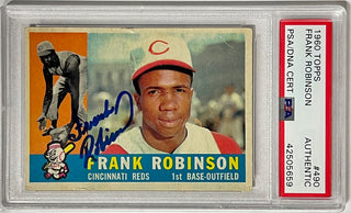 Frank Robinson Autographed 1960 Topps Card #490 (PSA)