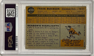 Frank Robinson Autographed 1960 Topps Card #490 (PSA)