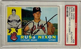Russ Nixon Autographed 1960 Topps Card #36 (PSA)
