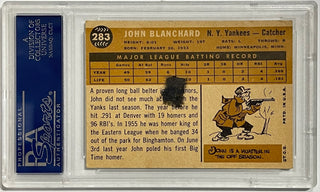 John Blanchard Autographed 1960 Topps Card #283 (PSA)