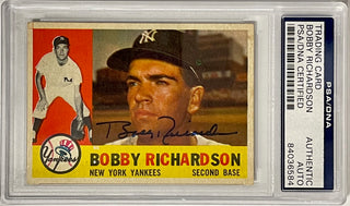 Bobby Richardson Autographed 1960 Topps Card #405 (PSA)