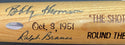 Ralph Branca & Bobby Thomson Autographed Louisville Slugger Bat (Steiner)