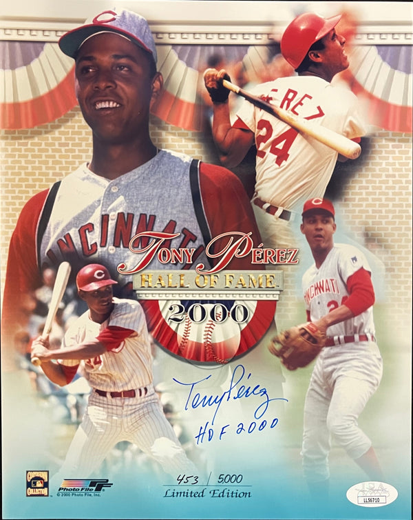 Tony Perez Autographed 8x10 Baseball Photo (JSA)