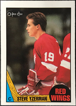 Steve Yzerman Unsigned 1987-88 O-Pee-Chee Card #56