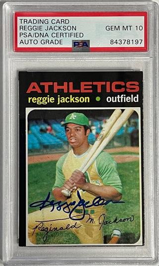 Reggie Jackson 1971 Topps (PSA Auto Grade GEM MT 10) card