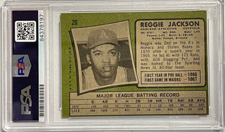 Reggie Jackson 1971 Topps (PSA Auto Grade GEM MT 10) card
