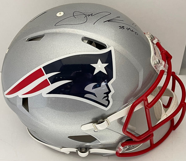 Julian Edelman Autographed New England Patriots Helmet (JSA)