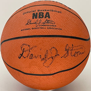 David Stern Autographed Spalding Medium Mini Basketball (JSA)