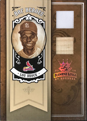 Lou Brock Unsigned 2005 Donruss Diamond Kings Card