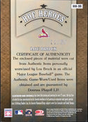 Lou Brock Unsigned 2005 Donruss Diamond Kings Card