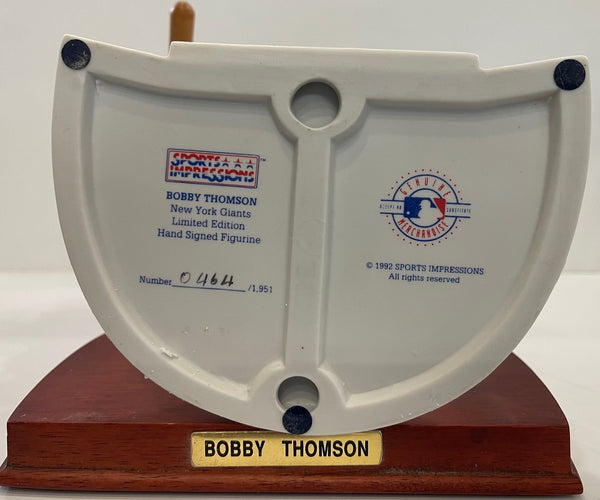 Bobby Thomson Signed New York Giants Sports Impressions Signed Porcelain Figure