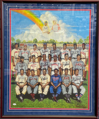 Negro League Legends Autographed 24x32 Poster (JSA)