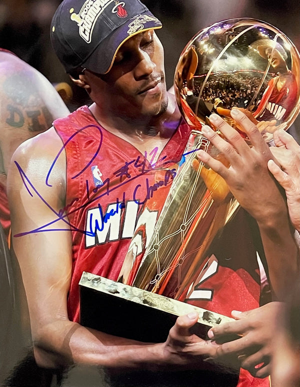 James Posey Autographed Holding Trophy 8x10 Photo