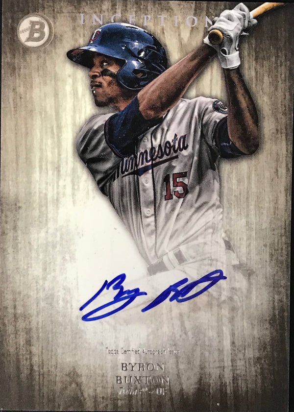 Byron Buxton Autographed 2014 Topps Bowman's Inception Card