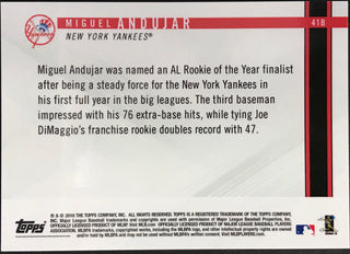 Miguel Andujar  2018 Topps Rookie Card #41B