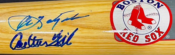 Carl Yastrzemski Carlton Fisk Autographed Cooperstown Bat