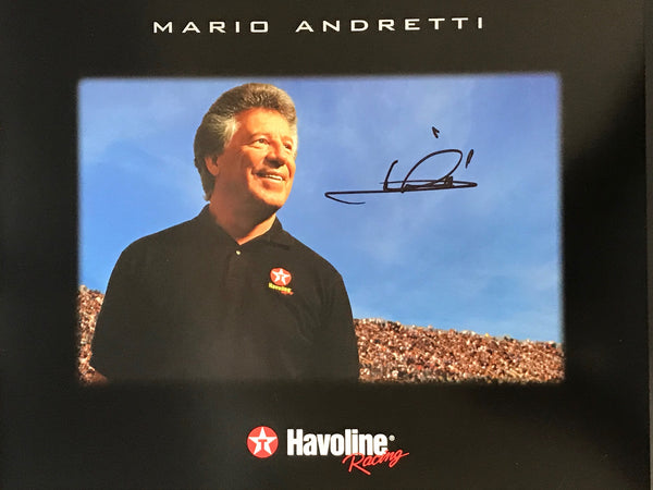 Mario Andretti Autographed Havoline Racing 8x10 Photo