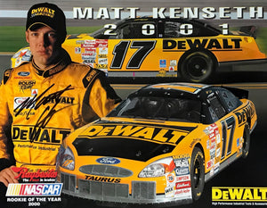 Matt Kenseth Autographed Nascar 8x10 Cardboard Photo