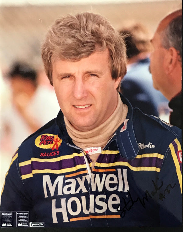 Sterling Marlin Autographed 8x10 Racing Photo