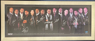 2010 -11 Miami Heat Autographed Framed Panoramic Photo w/ Lebron (BGS)
