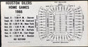 1966 Miami Dolphins @ Houston Oilers Inaugural Season 1st Road win Ticket Stub