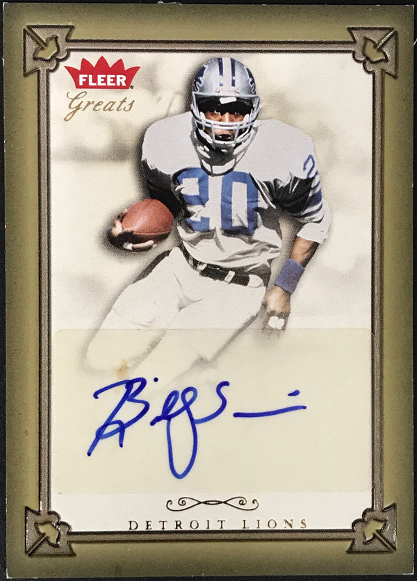 Billy Sims Autographed 2004 Fleer Greats Card