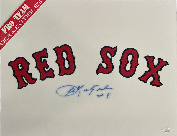 Carl Yastrzemski Autographed 14x18 Boston Red Sox Jersey Swatch (JSA)