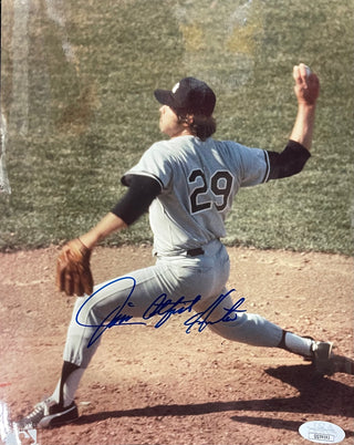 Jim Catfish Hunter Autographed 8x10 Baseball Photo (JSA)
