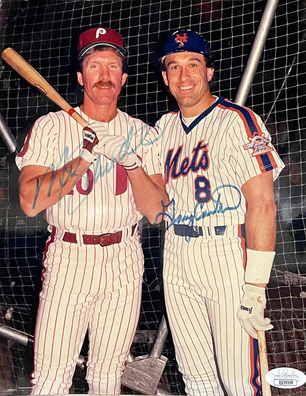 Mike Schmidt & Gary Carter Autographed 8x10 Baseball Photo (JSA)