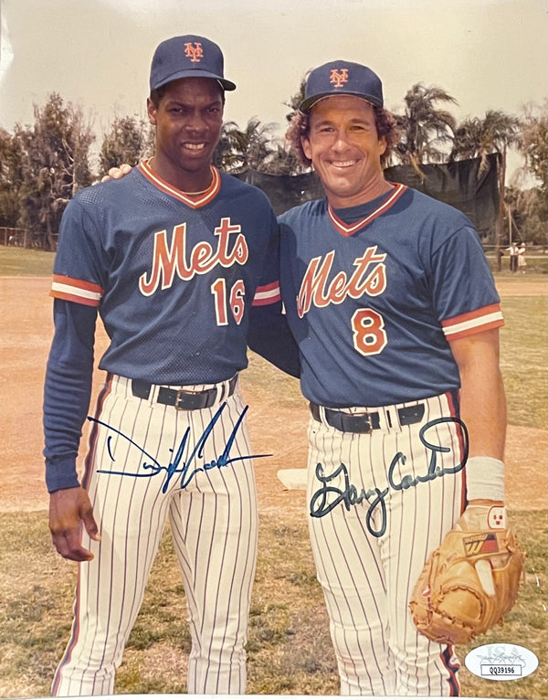 Dwight Gooden & Gary Carter Autographed 8x10 Baseball Photo (JSA)