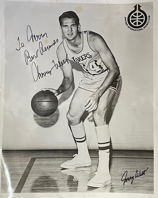 Jerry West Autographed 8x10 Basketball Photo (JSA)