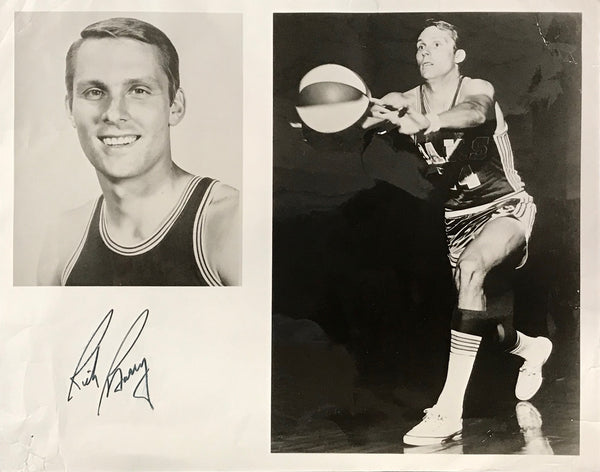 Rick Barry Autographed 8x10 Black and White Photo