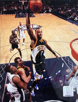 Rashard Lewis Autographed 8x10 Photo Seattle Supersonics