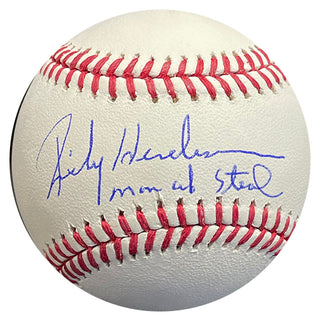 Rickey Henderson "Man of Steal" Autographed Baseball (JSA)