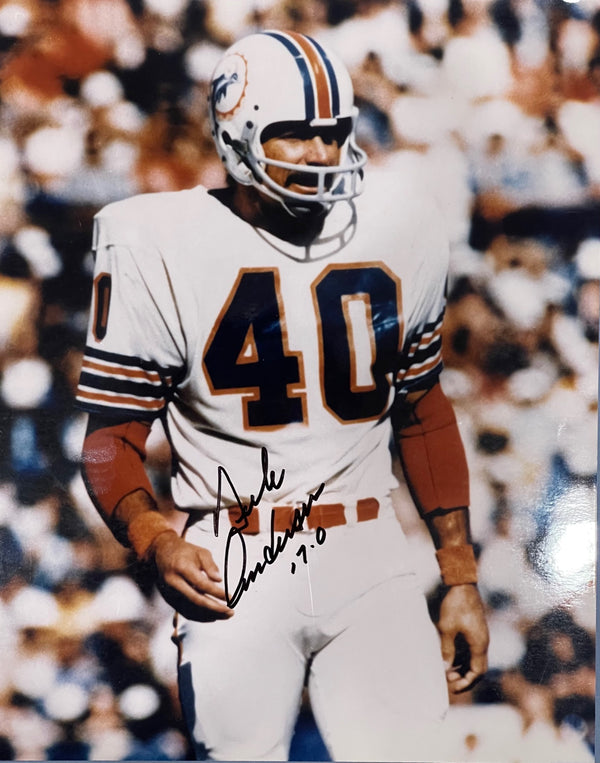 Dick Anderson Autographed 8x10 Football Photo