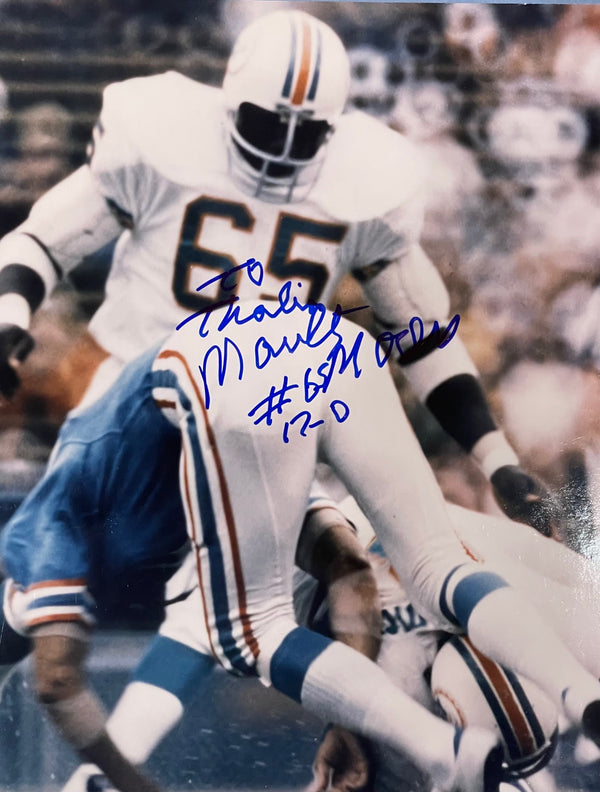 Maulty Moore Autographed 8x10 Football Photo